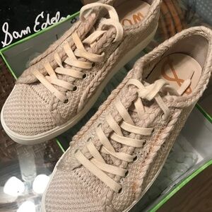 Sam Edelman sand braided sneakers